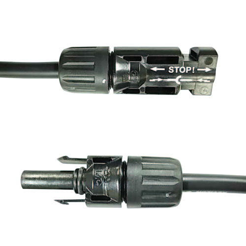 PVコネクタ付 接続ケーブル H-CV 3.5SQ 5m物 両端MC4 オス・メス付 1本