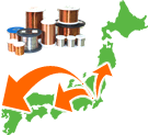 東海～西日本等遠方のお客様との新規取引ができればと考えております。